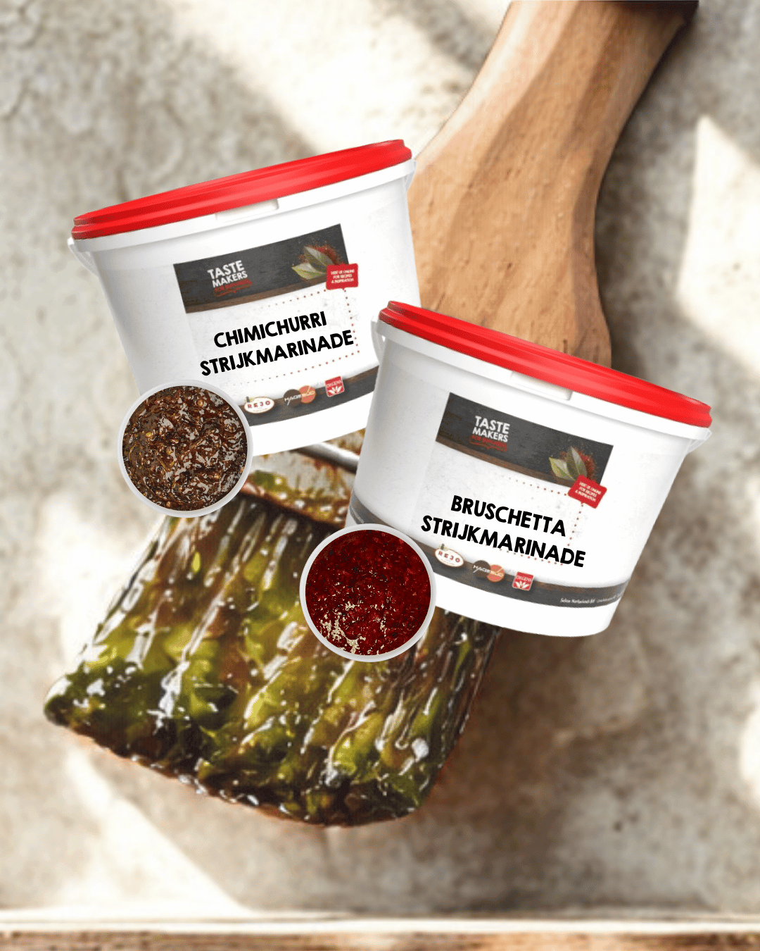 Strijkmarinade Bruschetta & Chimichurri